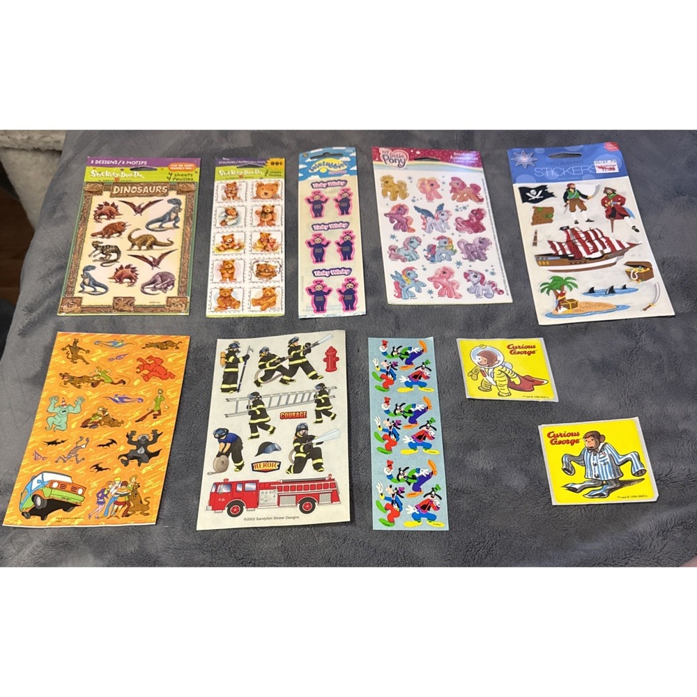 Vintage Stickers 80s - 2002 Lot 5 Sealed Plus 3 Sheets 2 Singles (w/xtras)